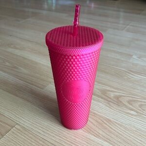 Starbucks Ruby Pink Jelly Studded Tumbler 24oz - Flawed